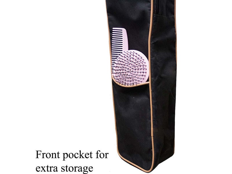 Paris Tack Front Open 2 Horse Tail Extension Carry Bag Case Black - Image 2